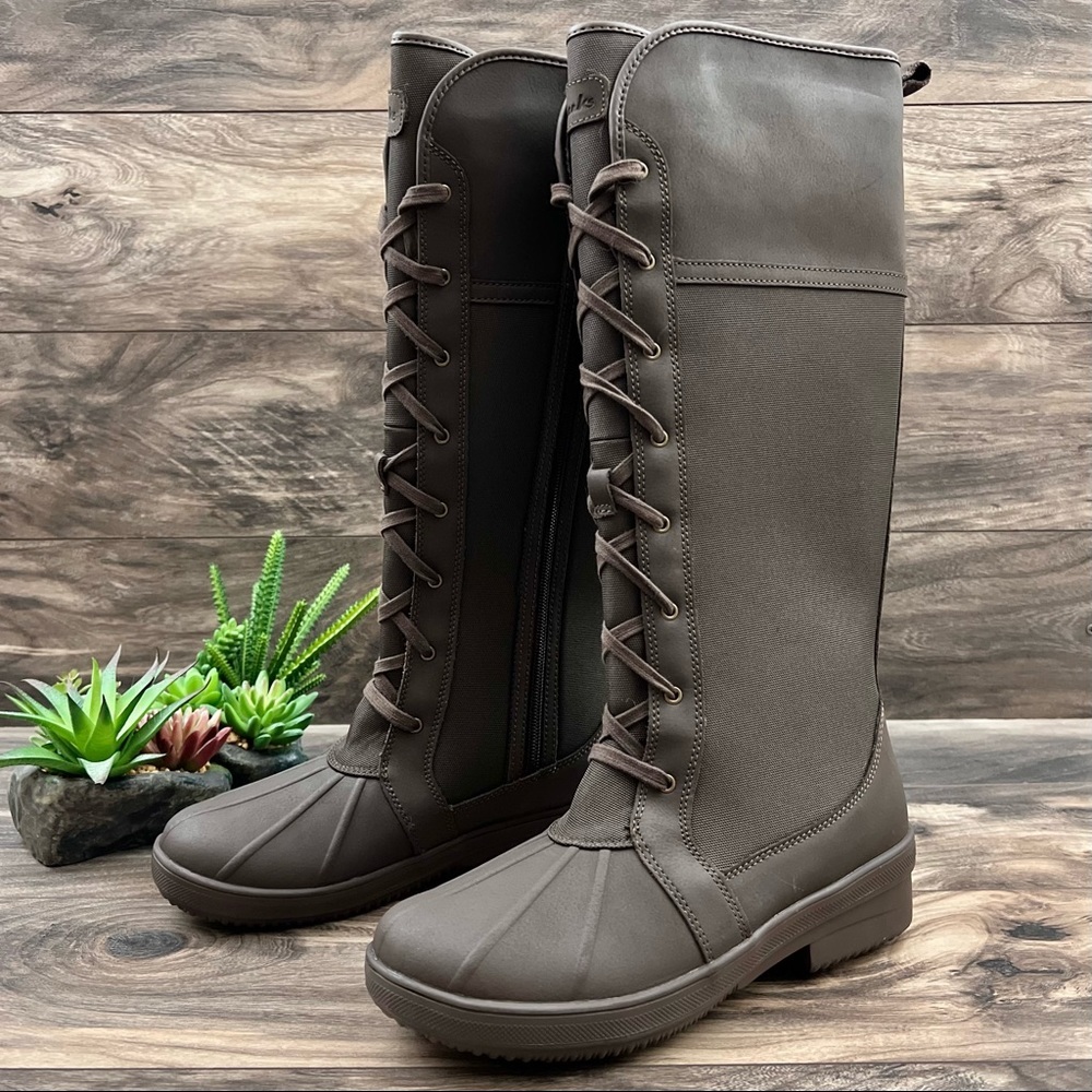 NIB Clarks Carima Pluma Waterproof Snow Winter Knee High Boot